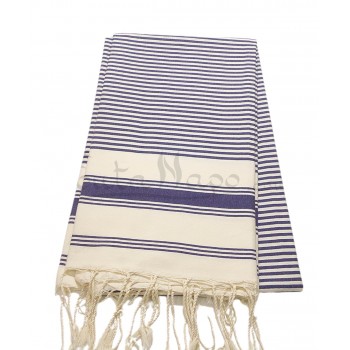 Fouta towel striped Ziwane Navy