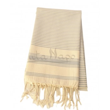 Fouta towel striped Ziwane Periwinkle