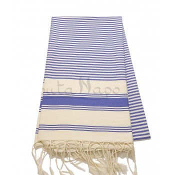 Fouta towel striped Ziwane Blue Royal