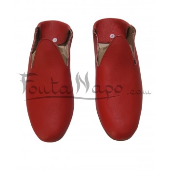 Babouche Woman Leather Red