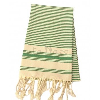 Fouta towel striped Ziwane Green