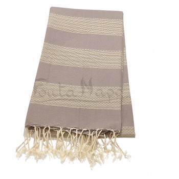 Fouta Towel Tweed weaving Taupe