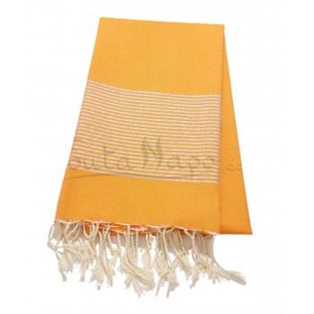 Fouta Towel Lurex Orange & Silver