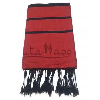 Fouta Towel Djampou Red & Black